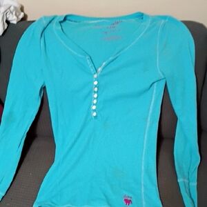 Aeropostale Turquoise Long Sleeve Tee